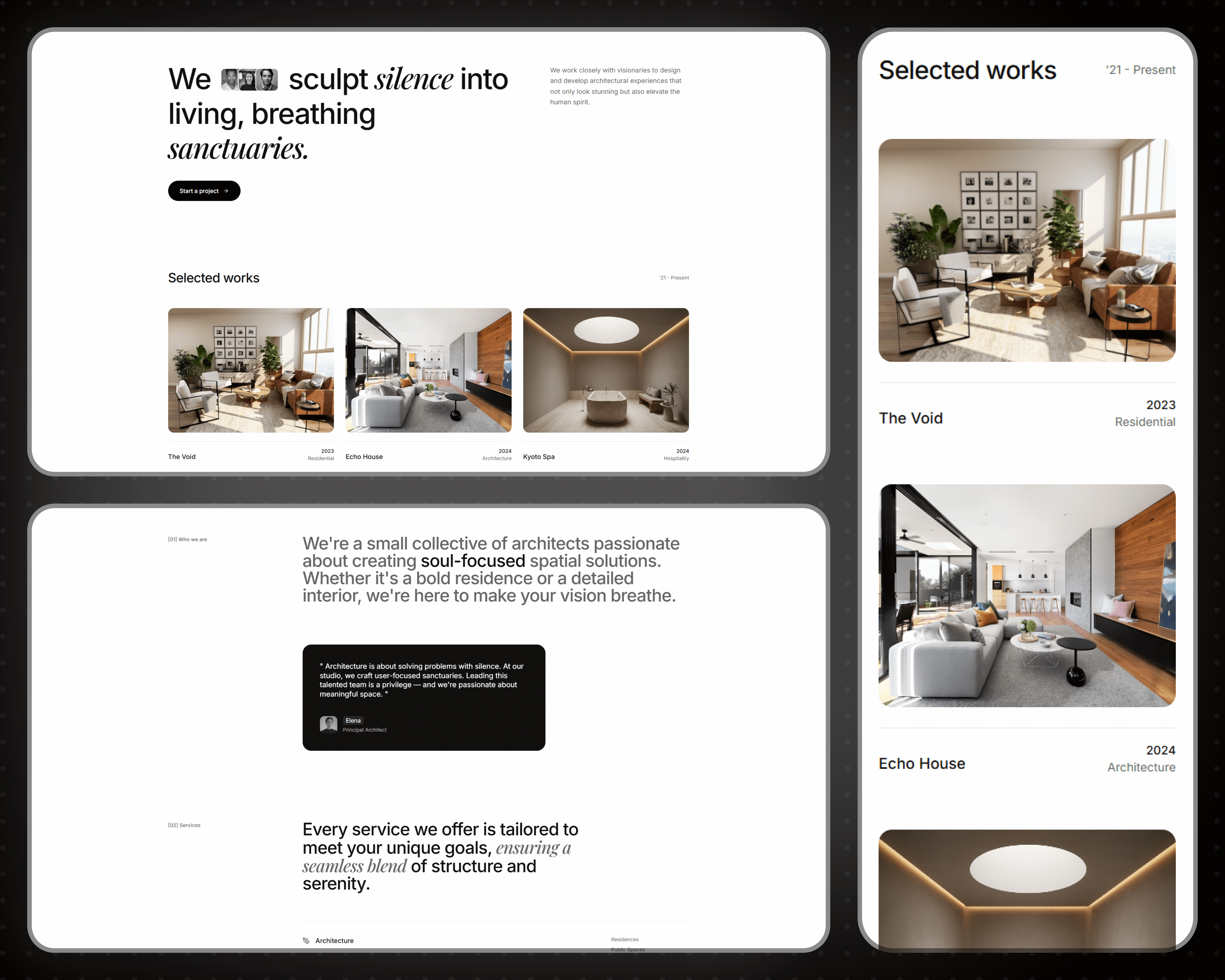 Architectural portfolio  template preview