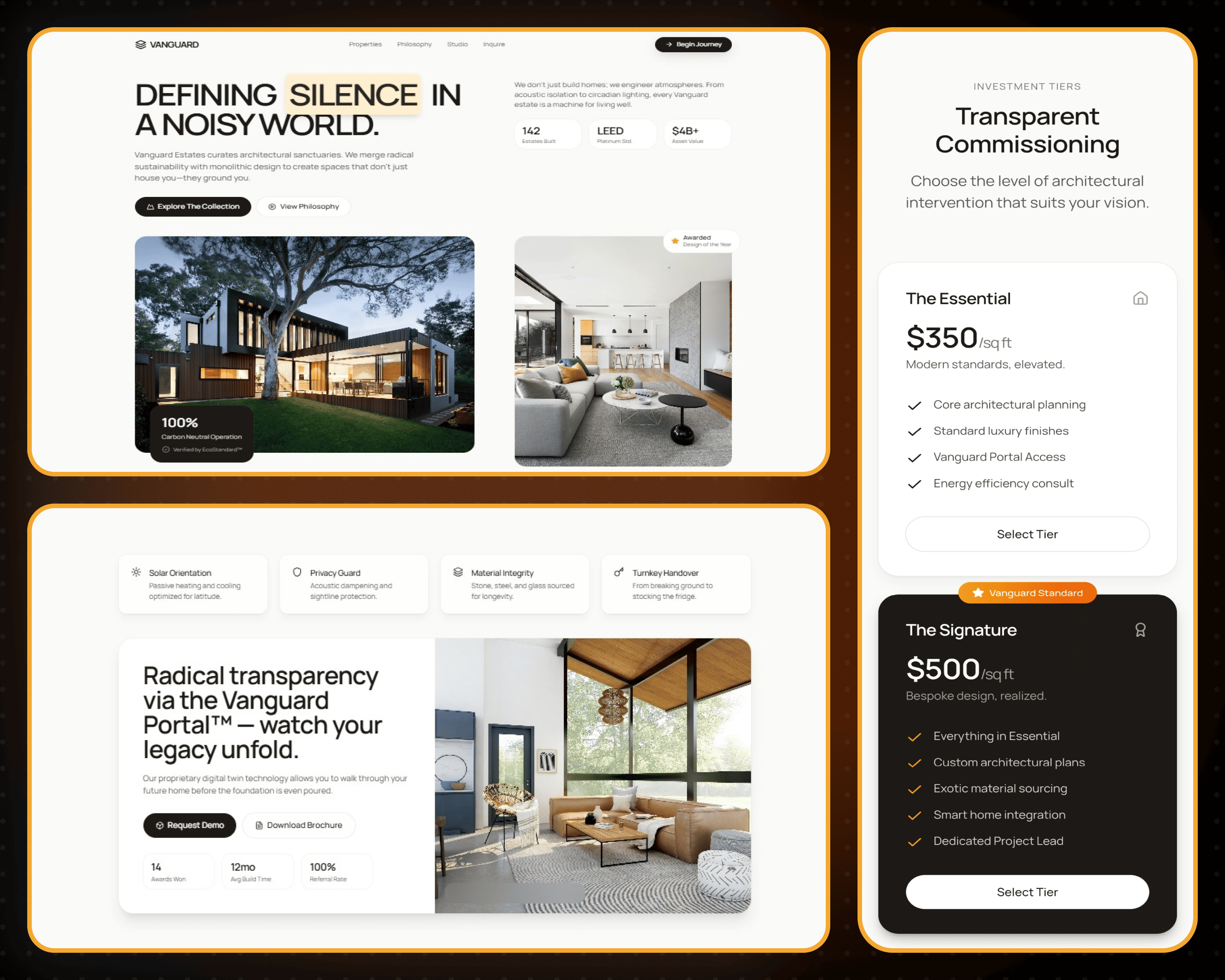 Monarch Estates template preview
