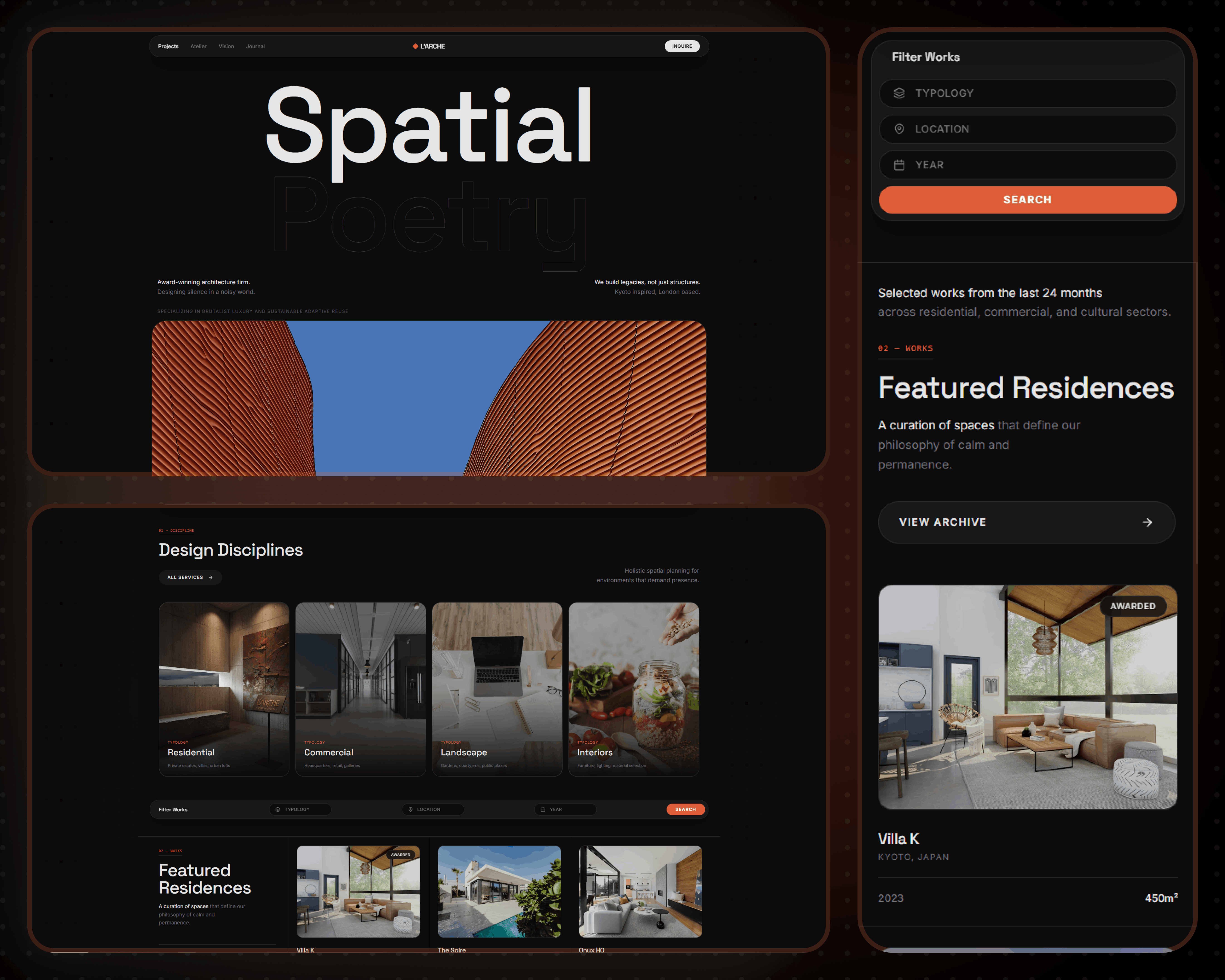 Monolith portfolio template preview