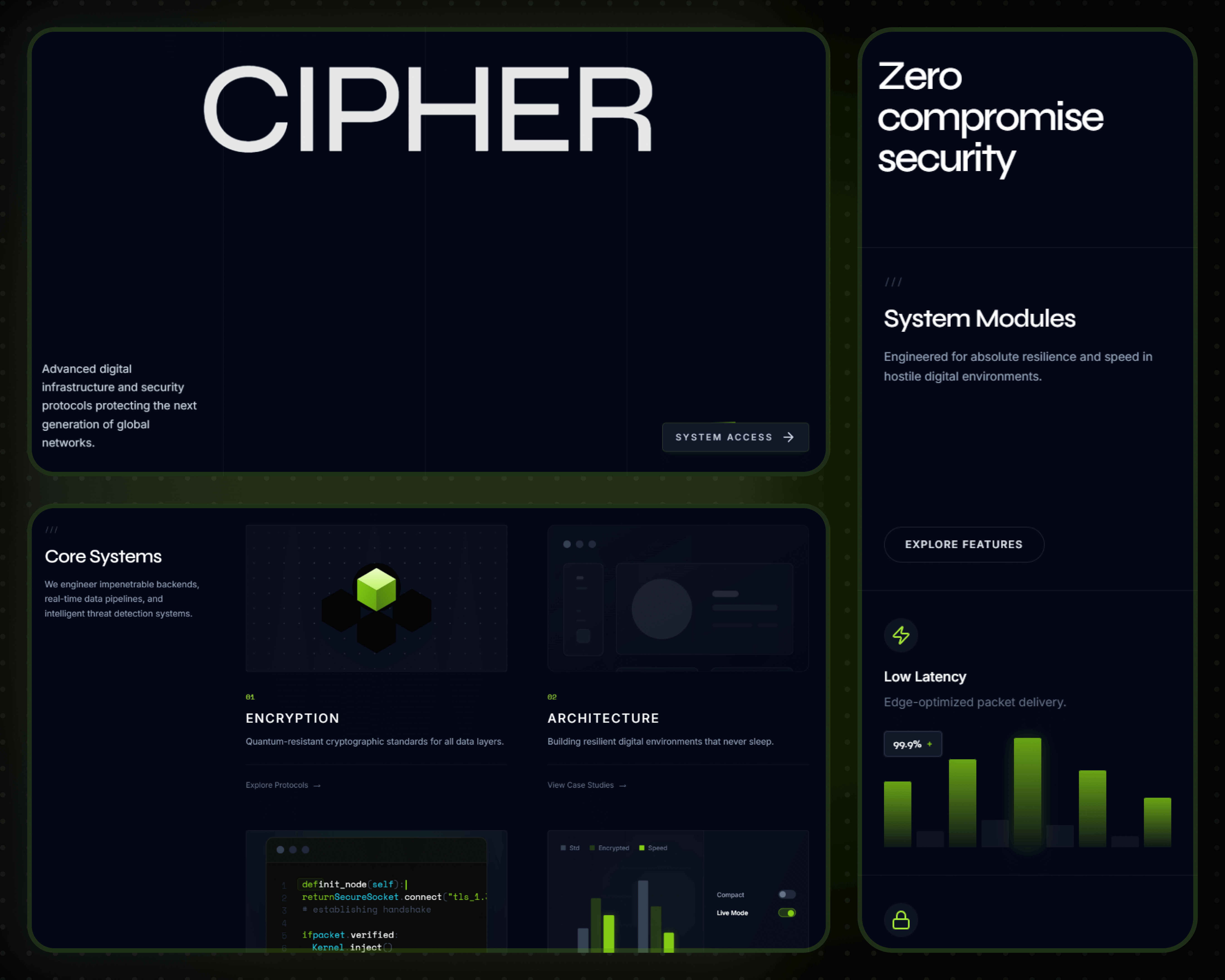 Oblivion cybersecurity  template preview