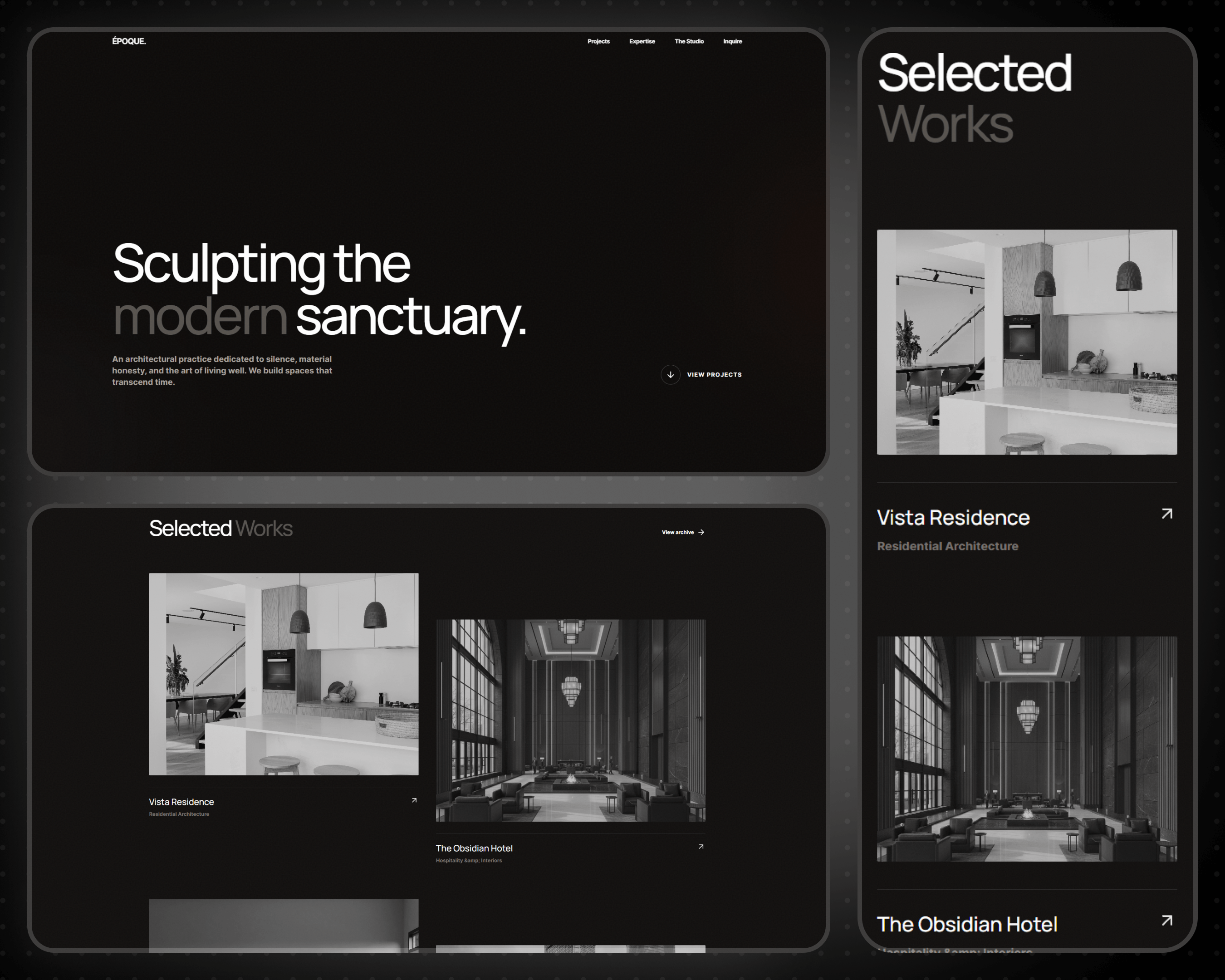 Silent monolith template preview