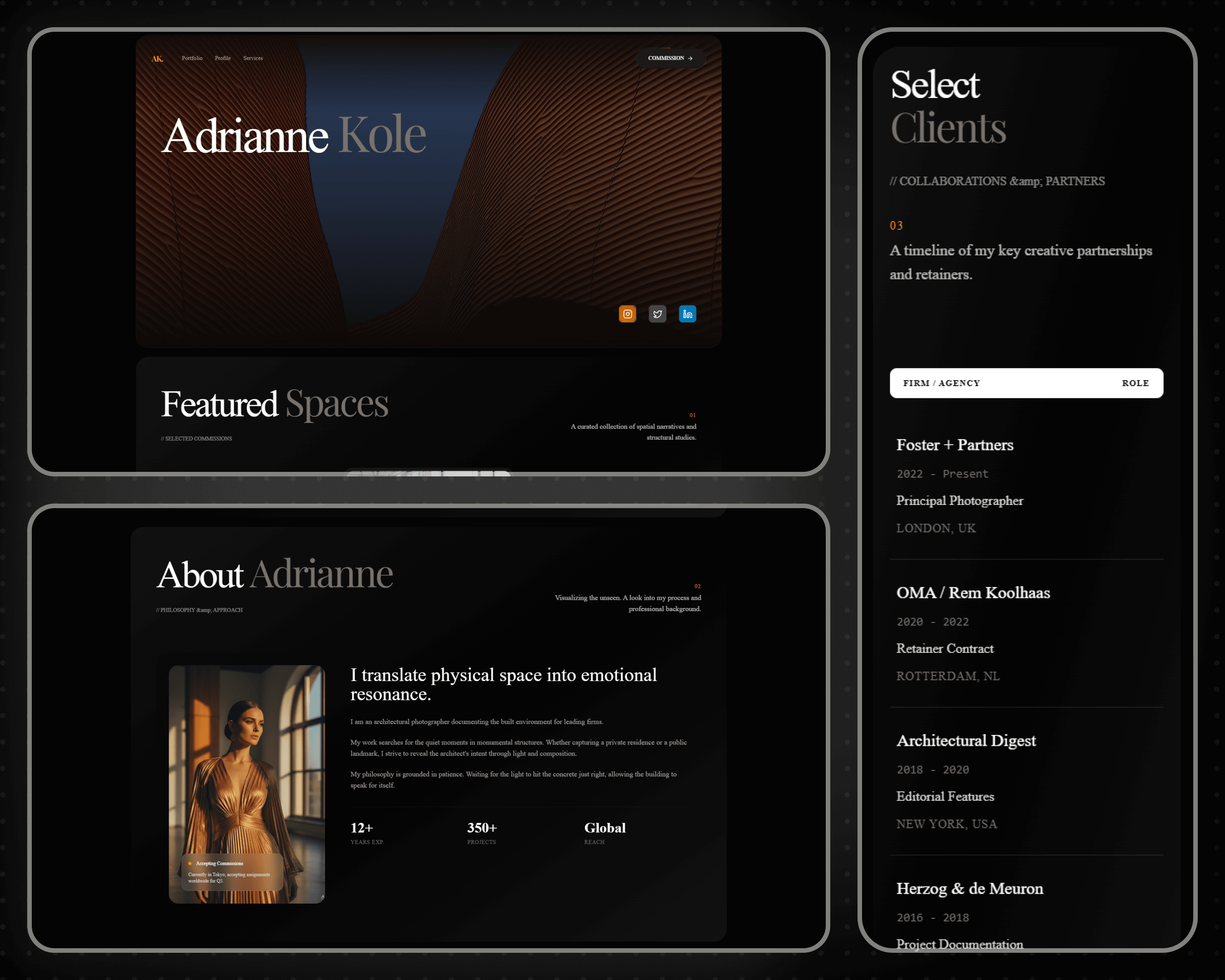 Spatial narrative template preview