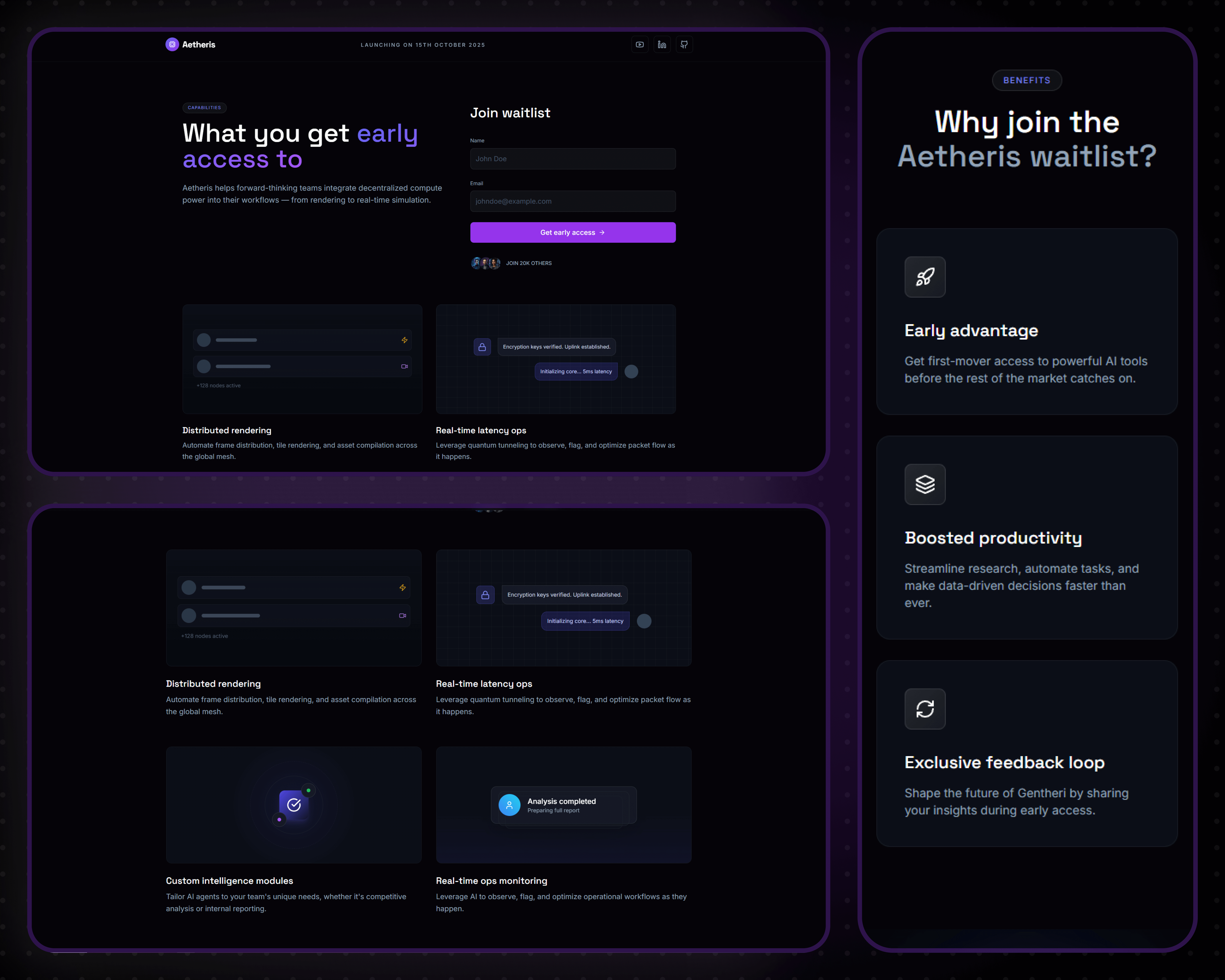 Tech waitlist template preview