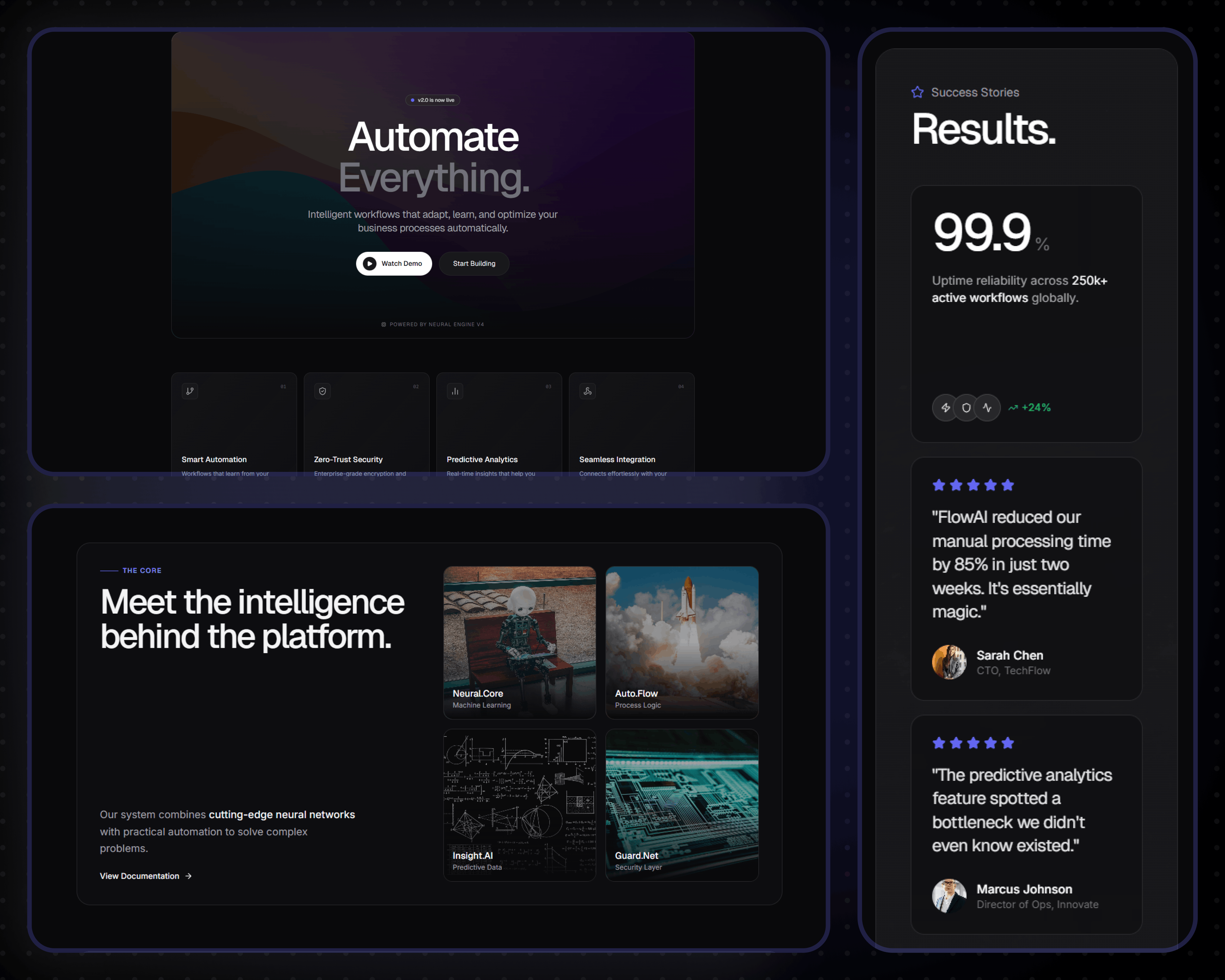 Wealth portal template preview